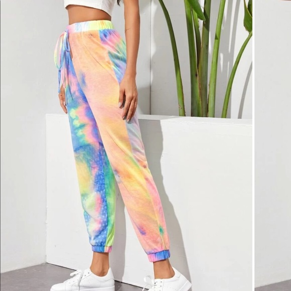 1 LEFT 🌻 Tie Dye High Waist Joggers - Picture 4 of 6